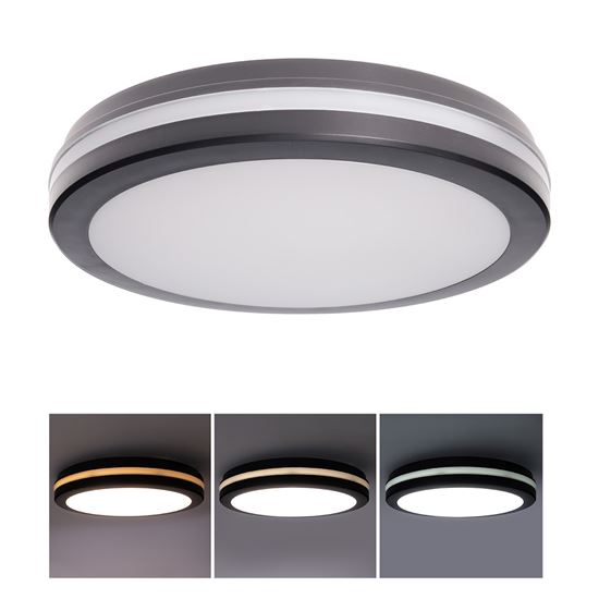 Solight LED osvetlenie Gari, 26W, 2340lm, 3CCT, IP65, 30cm, čierna