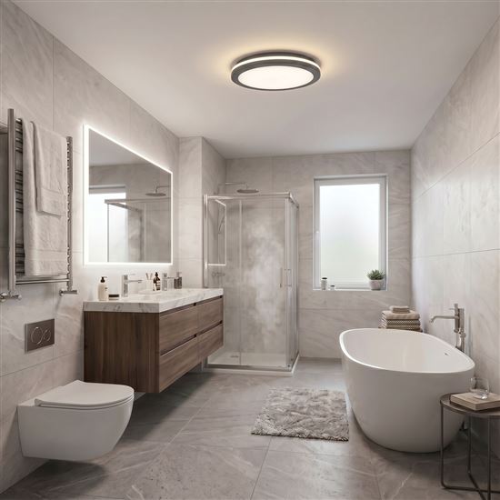 Solight LED osvetlenie Gari, 44W, 3960lm, 3CCT, IP65, 40cm, čierna