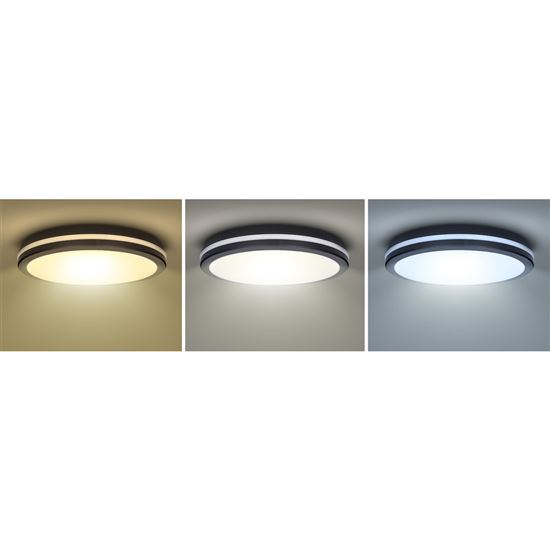 Solight LED osvetlenie Gari, 44W, 3960lm, 3CCT, IP65, 40cm, čierna