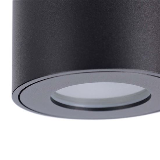 Solight GU10 bodové osvetlenie Eira, valec, IP54, 80*90, čierna