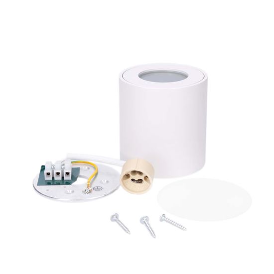 Solight GU10 bodové osvetlenie Eira, valec, IP54, 80*90, biela