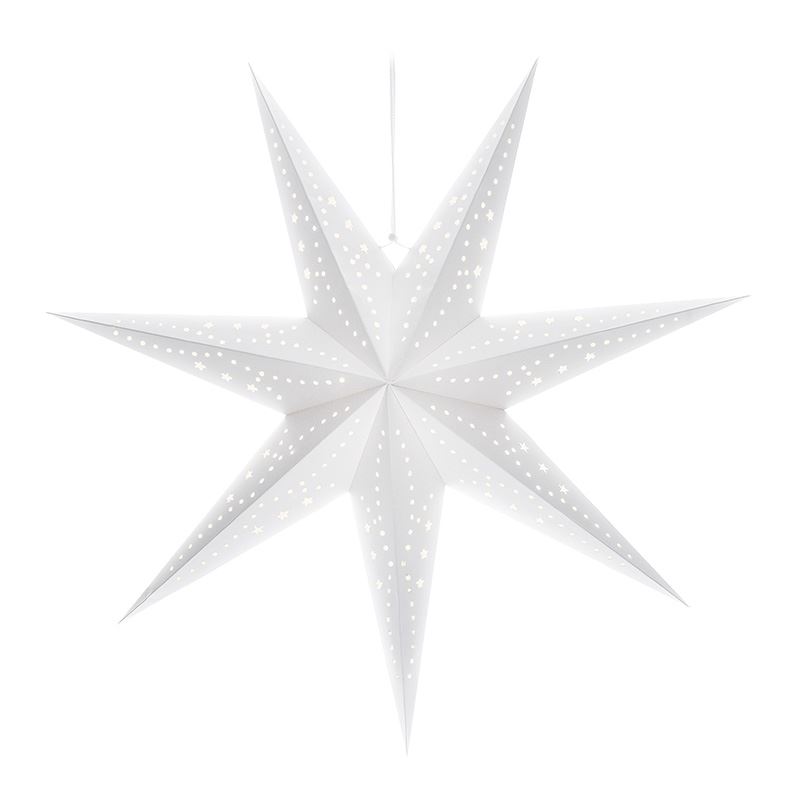 Solight LED vianočná hviezda, závesná, 60cm, 20x LED, časovač, 2x AA