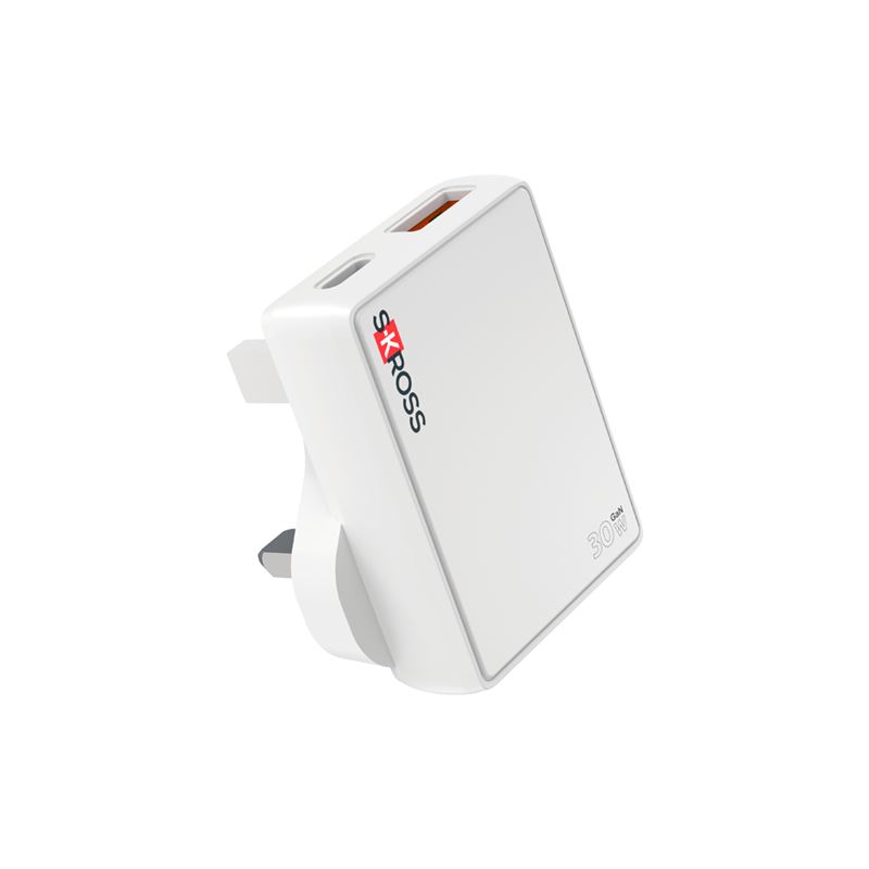 SKROSS USB A+C nabíjačka Slim Charger 30W UK, typ G