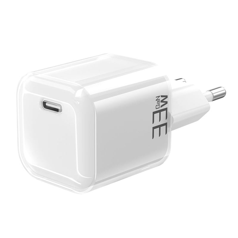 Solight 33W GaN fast charge USB-C adaptér, biely