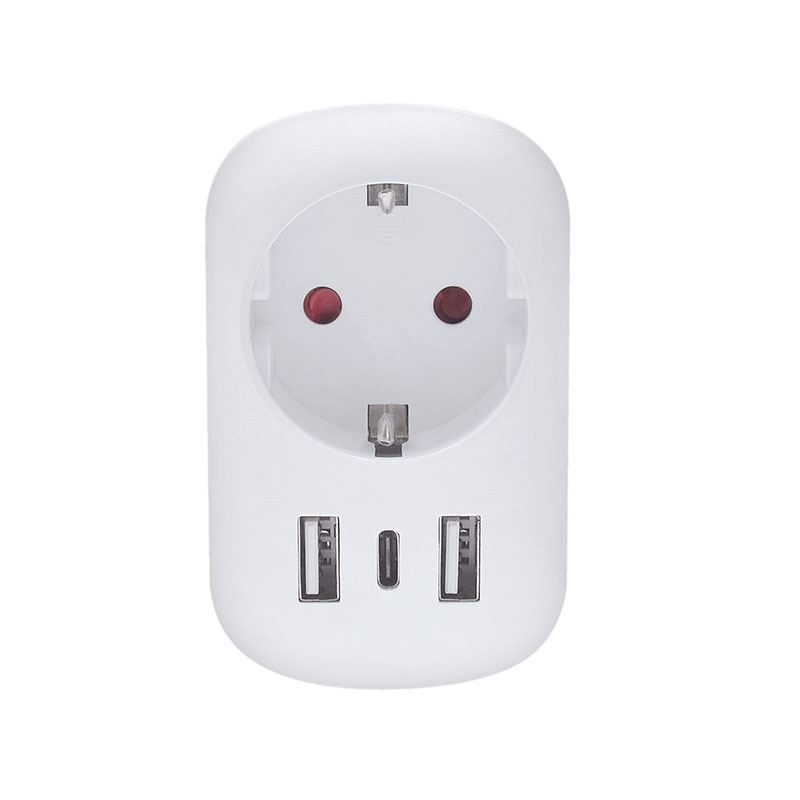 Solight cestovný adaptér s USB A+C 20W PD do Spojených štátov, typ B