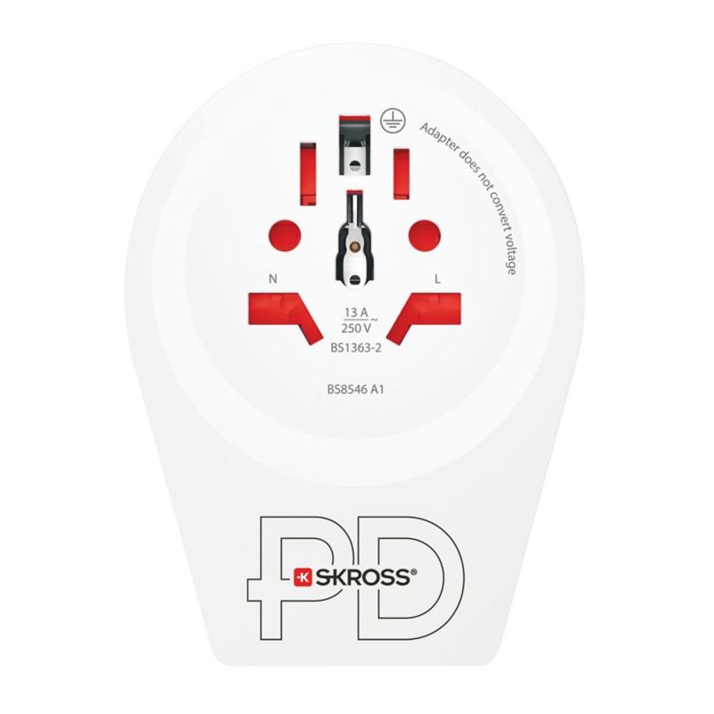 SKROSS cestovný adaptér Europe USB A+C 20W pre cudzincov v SR, typ E/F