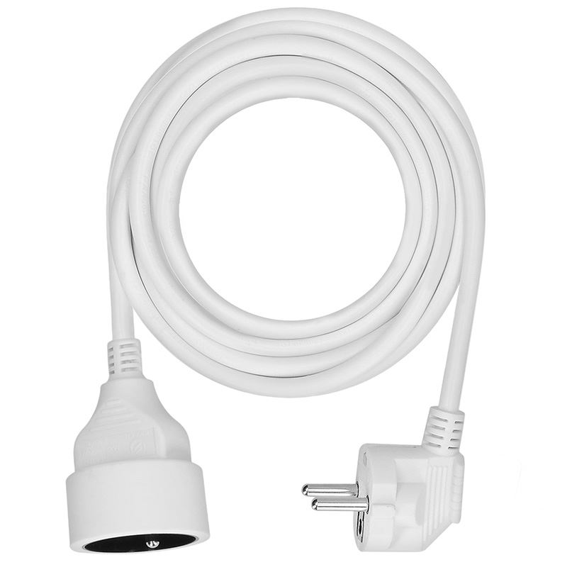 Solight predlžovací prívod 5m, 1 zásuvka, 16A/3680W, PVC, biely