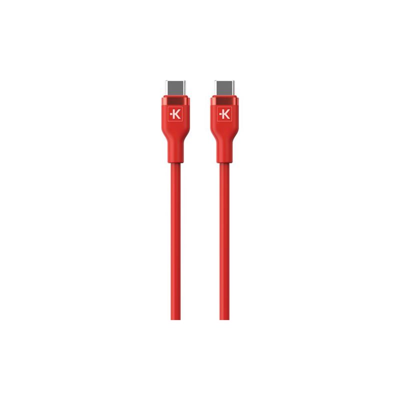 SKROSS USB C-C Daily Cable, 60W, 120cm, silikón, červený
