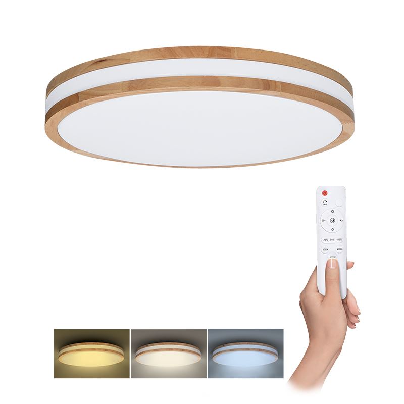 Solight LED osvetlenie s diaľkovým ovládačom Woody, 60W, 4200lm, 50cm, zmena chromatickosti, stmievateľné