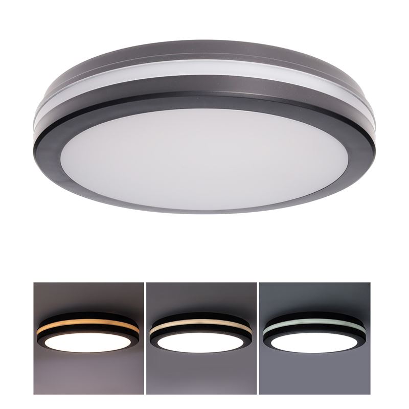 Solight LED osvetlenie Gari, 26W, 2340lm, 3CCT, IP65, 30cm, čierna