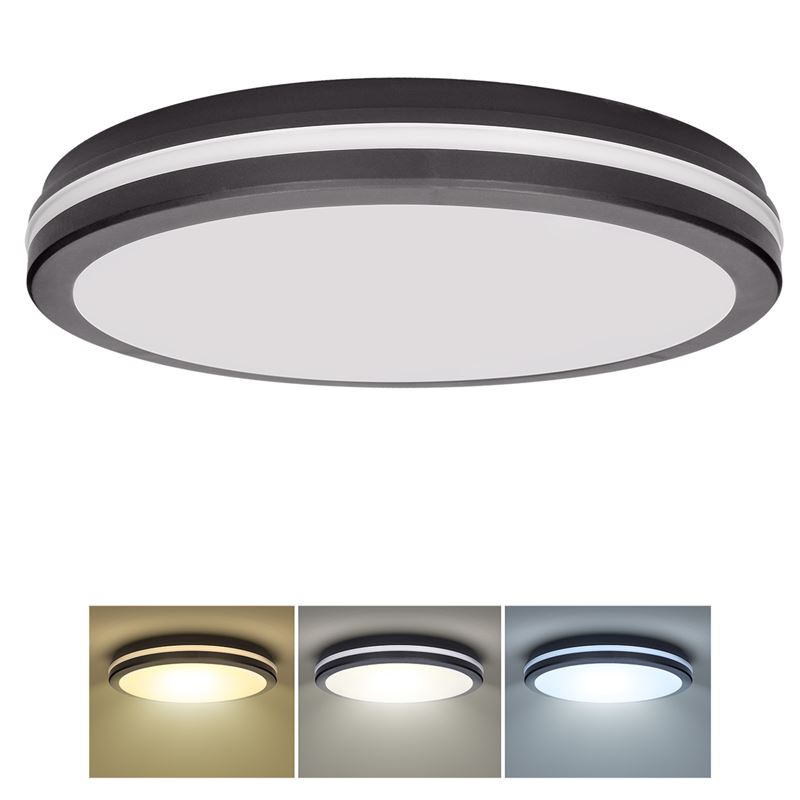 Solight LED osvetlenie Gari, 44W, 3960lm, 3CCT, IP65, 40cm, čierna