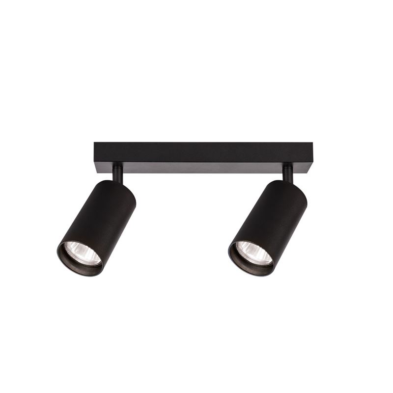 Solight GU10 bodové osvetlenie Enzo, 2x GU10, 26cm, čierna