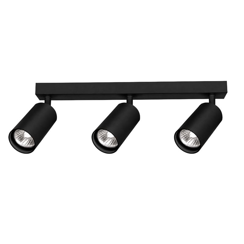 Solight GU10 bodové osvetlenie Enzo, 3x GU10, 39cm, čierna
