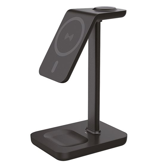 Solight stolná nabíjačka 3v1, Qi2, kompatibilná s MagSafe